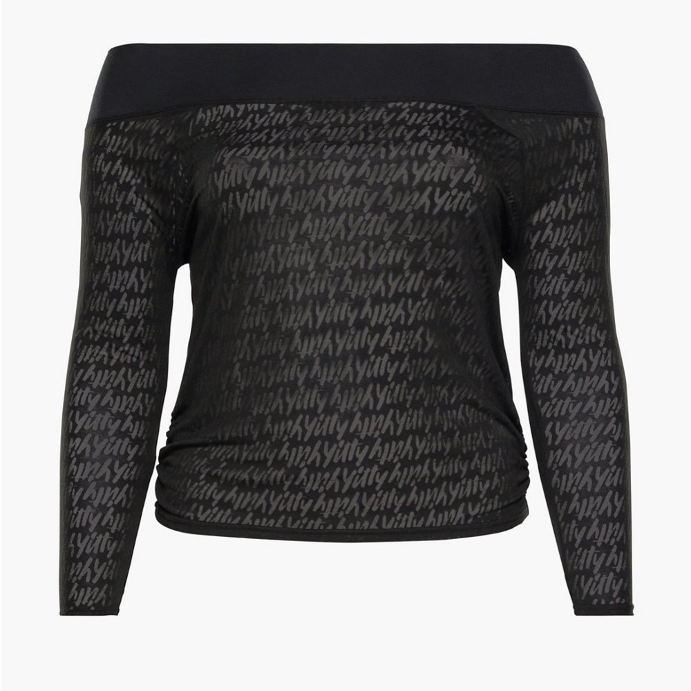 Off The Shoulder Pullover by Yitty x Fabletics. Medium Black
